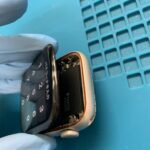 AppleWatchSEをぶつけたら画面が取れてしまった。画面を取り付け作業